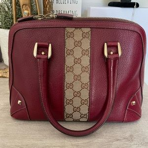 Gucci vintage handbag year 2000~ burgundy maroon